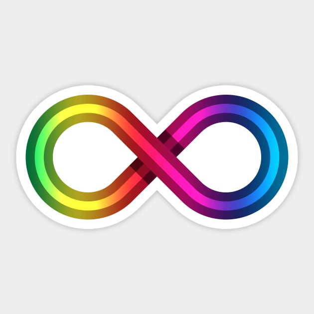 Neurodiversity Rainbow Infinity Symbol Sticker by Olooriel